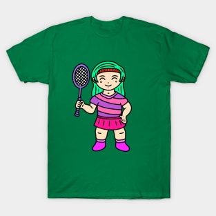 Cute girl badminton player T-Shirt